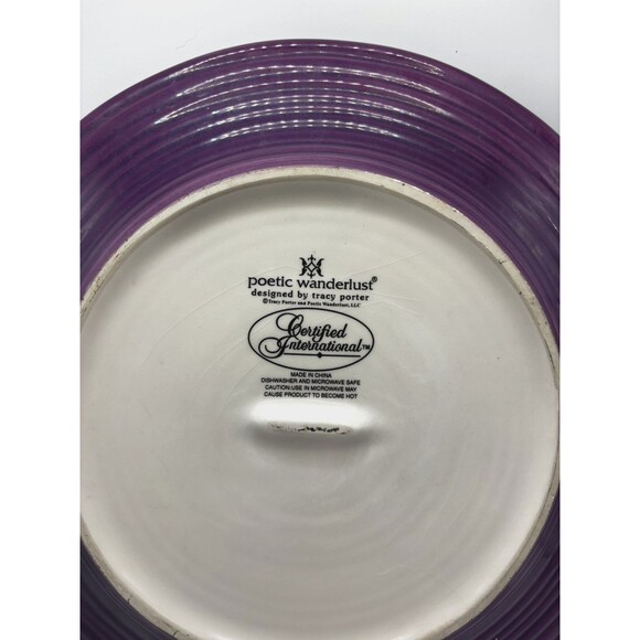 Tracy Porter Poetic Wanderlust Dinner Plates 11” Set of 2 Colorful Floral Boho - Picture 13 of 13